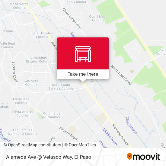 Alameda Ave @ Velasco Way map