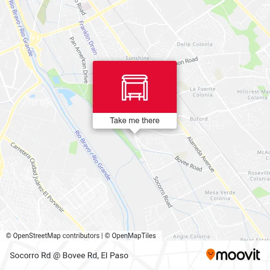 Socorro Rd @ Bovee Rd map