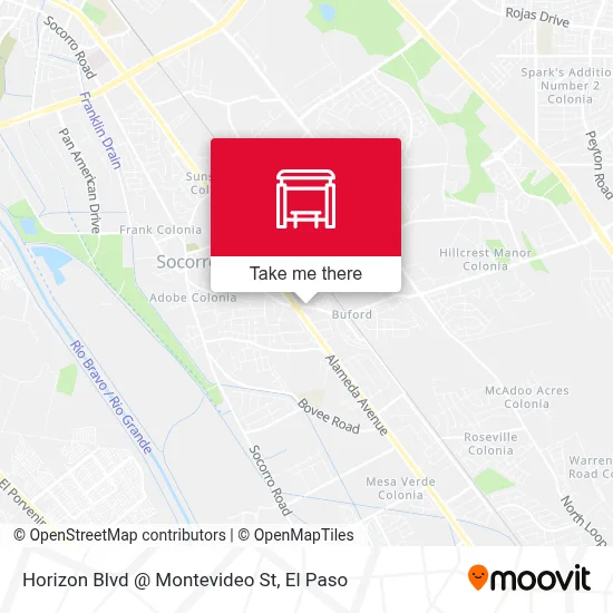 Horizon Blvd @ Montevideo St map