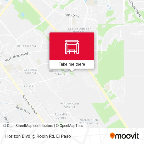 Horizon Blvd @ Robin Rd map