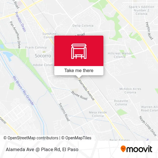 Alameda Ave @ Place Rd map