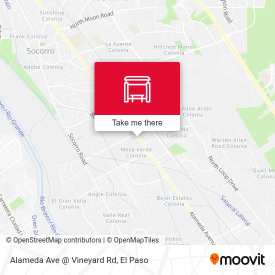 Alameda Ave @ Vineyard Rd map
