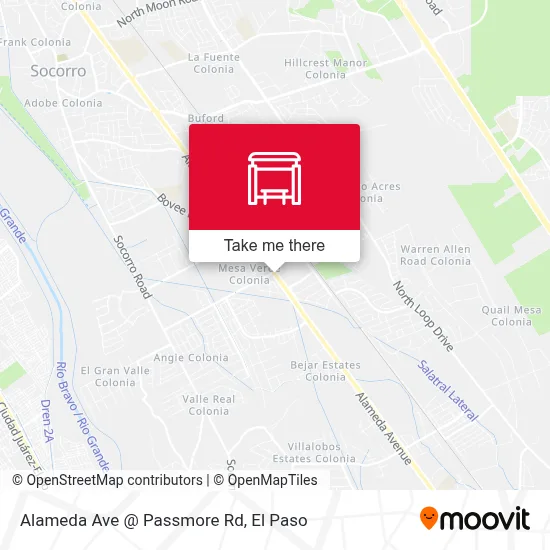 Alameda Ave @ Passmore Rd map