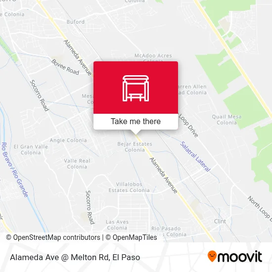 Alameda Ave @ Melton Rd map