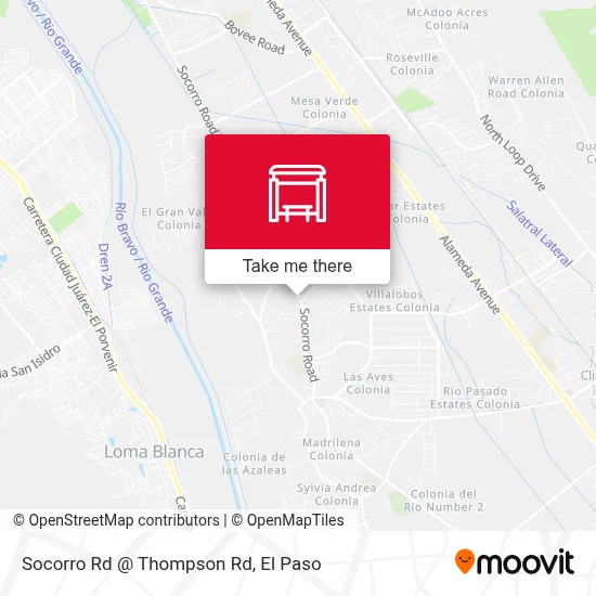 Socorro Rd @ Thompson Rd map