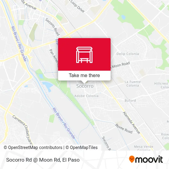 Socorro Rd @ Moon Rd map