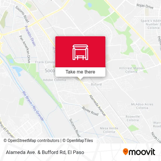 Alameda Ave. & Bufford Rd map