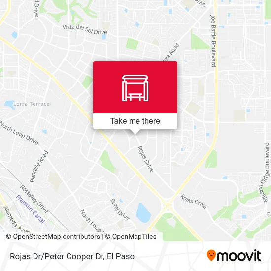 Rojas Dr/Peter Cooper Dr map