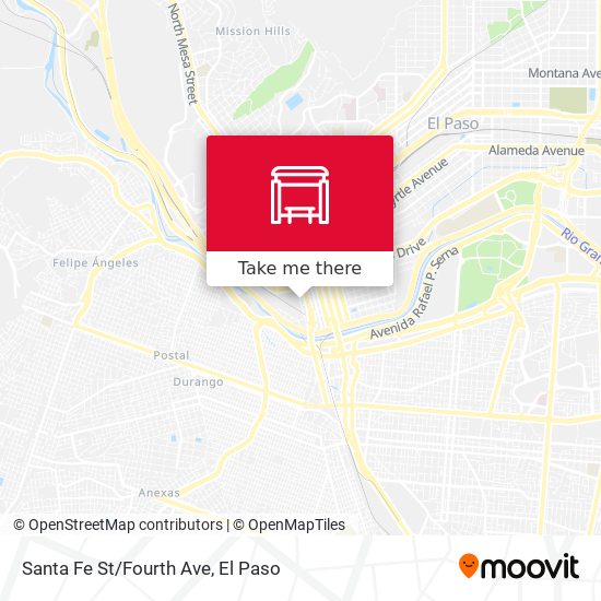 Santa Fe St/Fourth Ave map