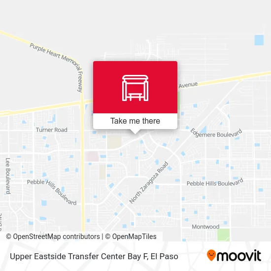 Upper Eastside Transfer Center Bay F map