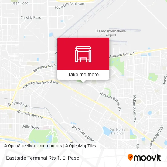 Mapa de Eastside Terminal Rts 1