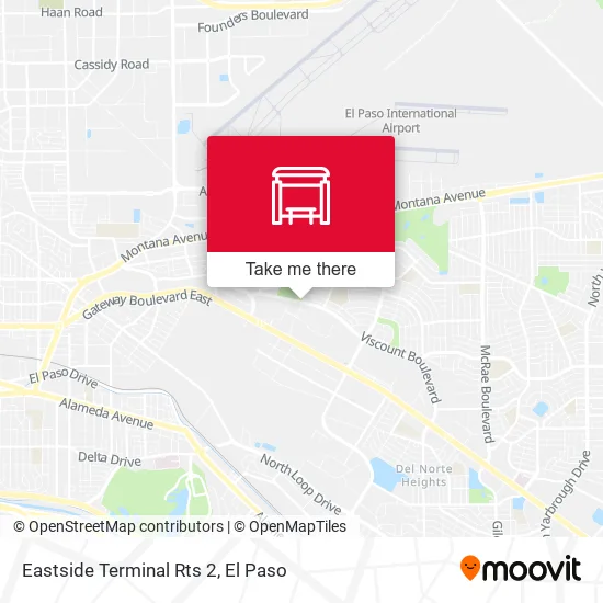 Mapa de Eastside Terminal Rts 2