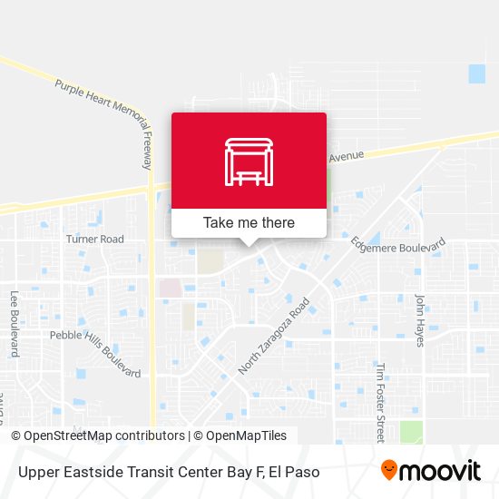 Upper Eastside Transit Center Bay F map