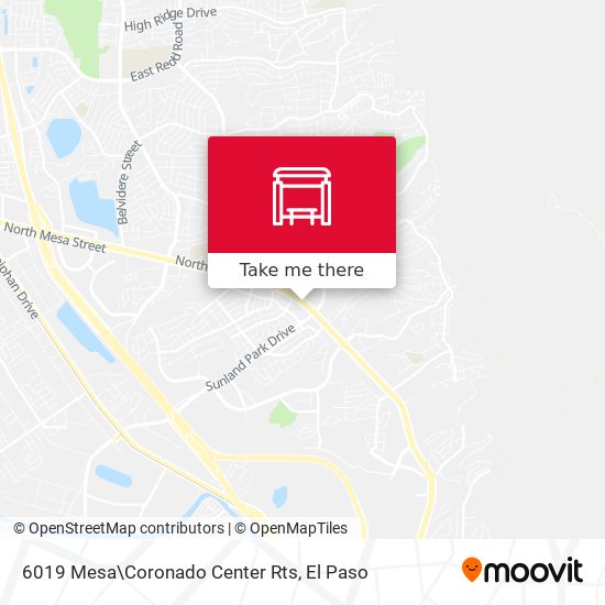 6019 Mesa\Coronado  Center Rts map