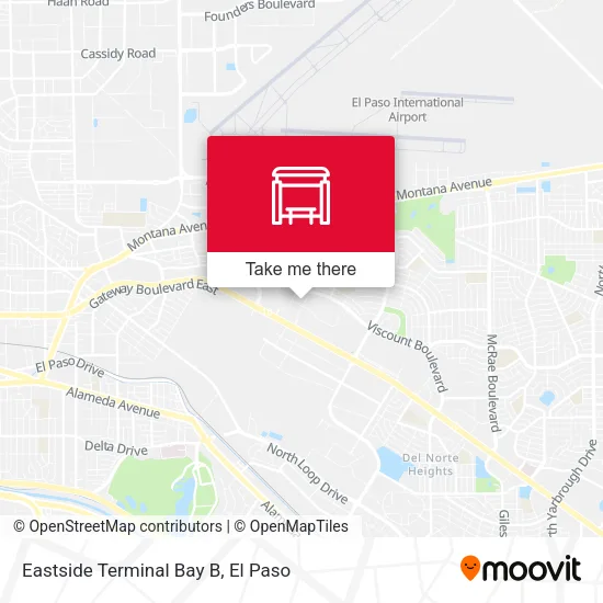 Mapa de Eastside Terminal Bay B
