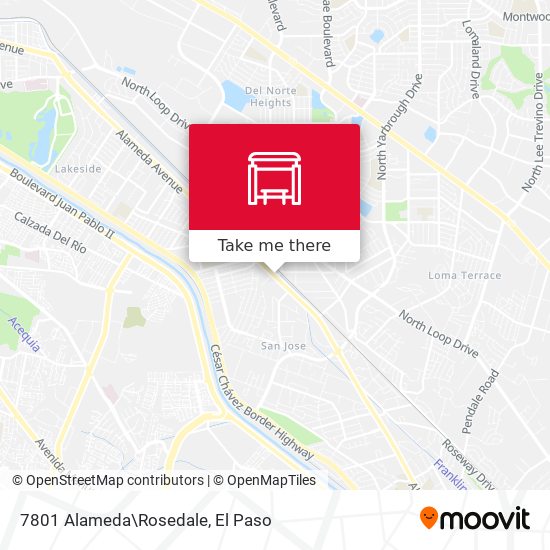 7801 Alameda\Rosedale map