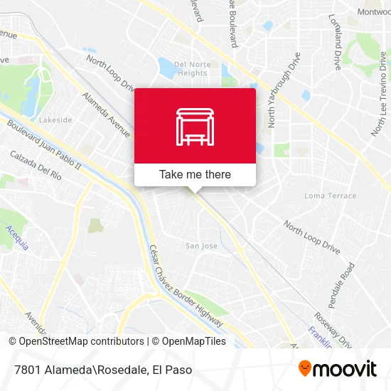 Mapa de 7801 Alameda\Rosedale