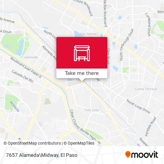 7657 Alameda\Midway map