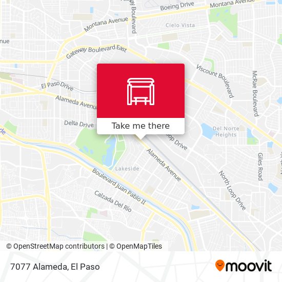 Mapa de 7077 Alameda