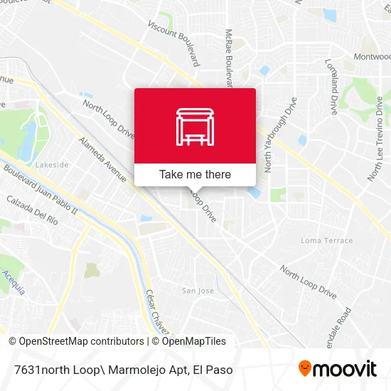 Mapa de 7631north Loop\ Marmolejo Apt