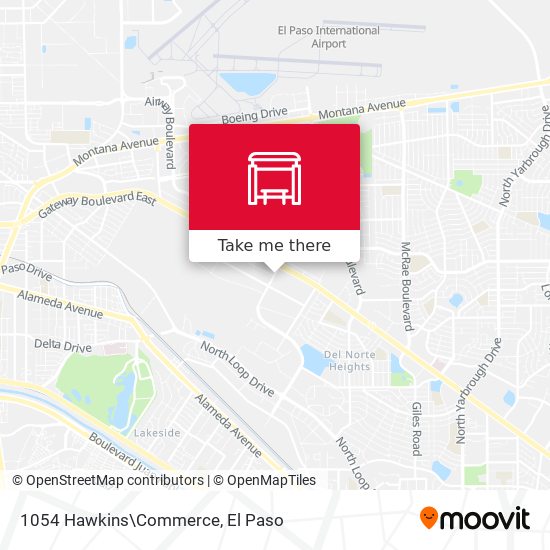 1054 Hawkins\Commerce map