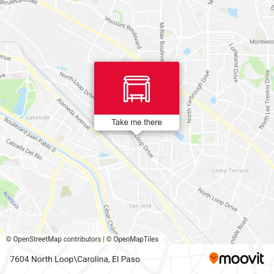 Mapa de 7604 North Loop\Carolina