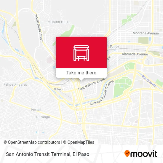 Mapa de San Antonio Transit Terminal