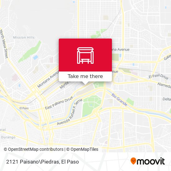 2121 Paisano\Piedras map
