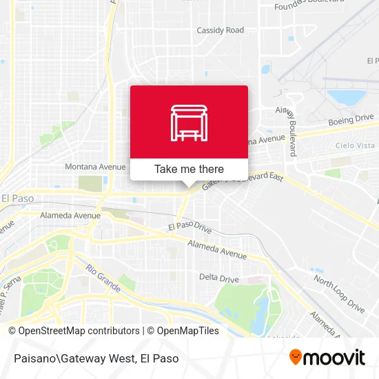 Mapa de Paisano\Gateway West