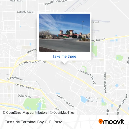 Mapa de Eastside Terminal Bay G