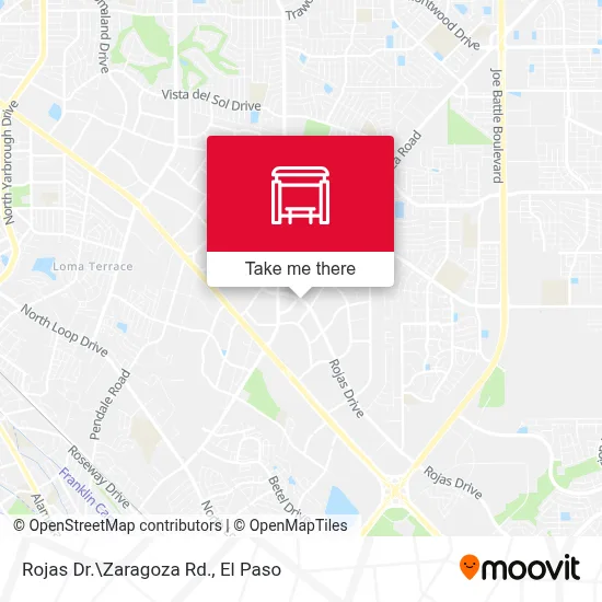 Rojas Dr.\Zaragoza Rd. map