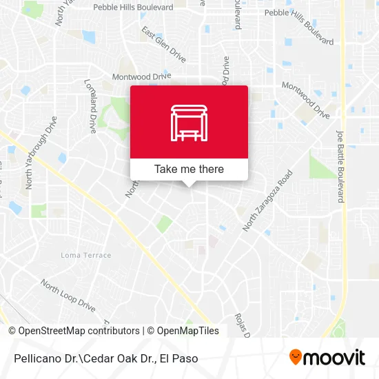 Pellicano Dr.\Cedar Oak Dr. map