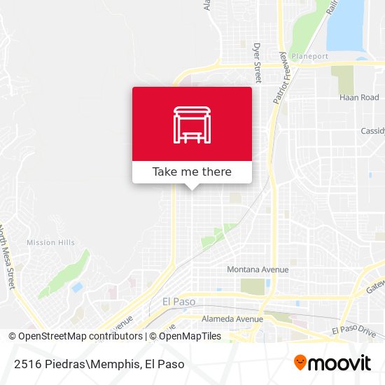 2516 Piedras\Memphis map