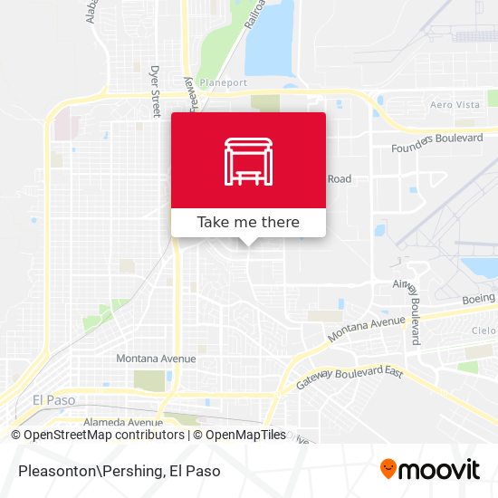 Pleasonton\Pershing map
