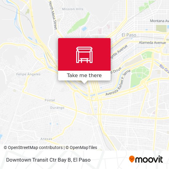 Downtown Transit Ctr Bay B map