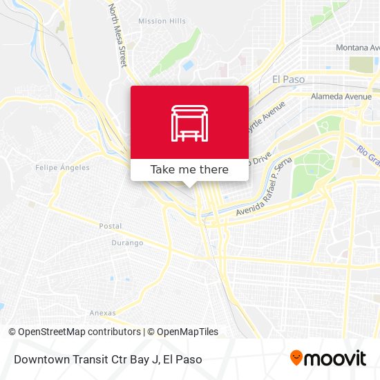 Mapa de Downtown Transit Ctr Bay J