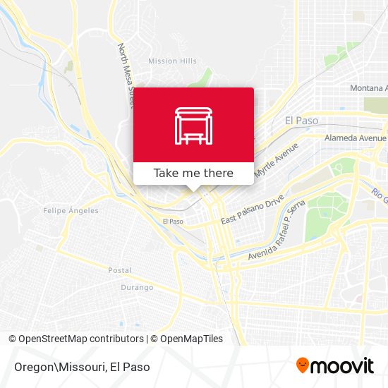 Oregon\Missouri map