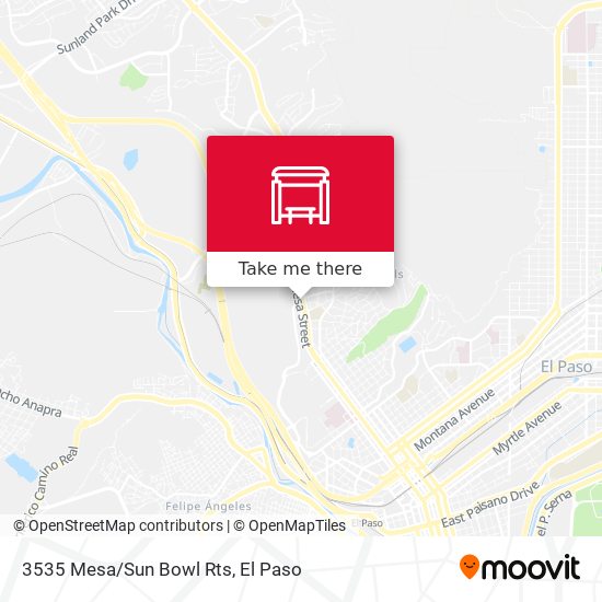 3535 Mesa/Sun Bowl Rts map