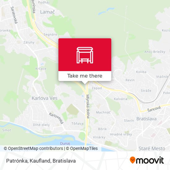 Patrónka, Kaufland map