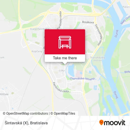 Šintavská (X) map
