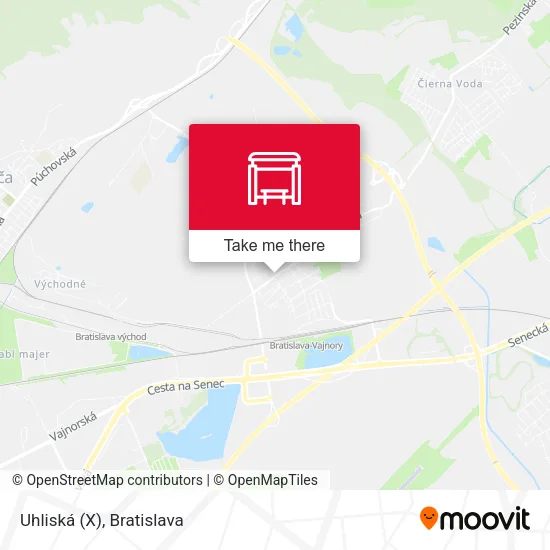 Uhliská (X) map