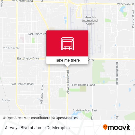 Airways Blvd at Jamie Dr map