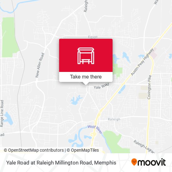 Yale Road at Raleigh Millington Road map