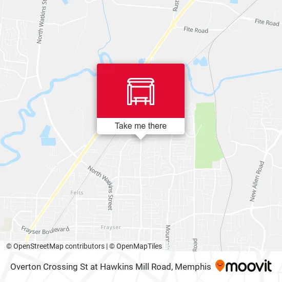 Mapa de Overton Crossing St at Hawkins Mill Road