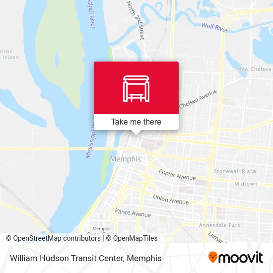 William Hudson Transit Center map
