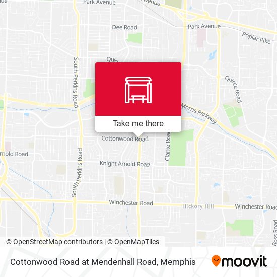 Mapa de Cottonwood Road at Mendenhall Road