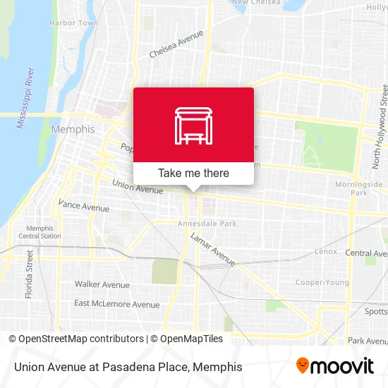 Mapa de Union Avenue at Pasadena Place