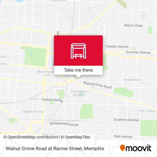 Walnut Grove Road at Racine Street map