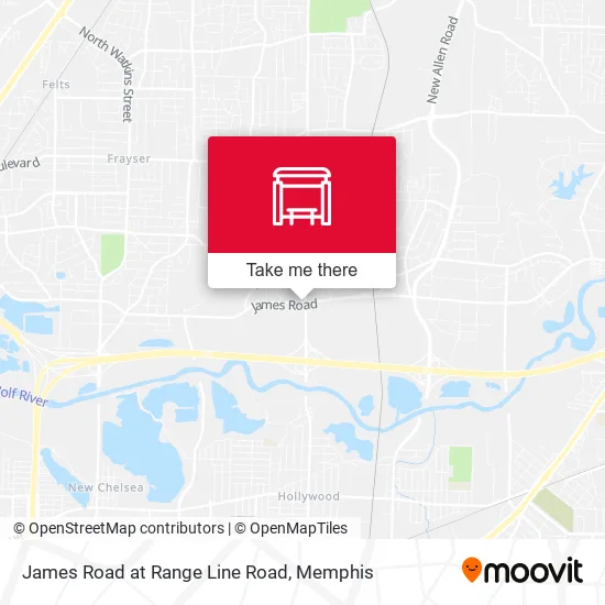 James Road at Range Line Road map