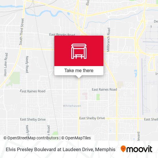 Elvis Presley Boulevard at Laudeen Drive map